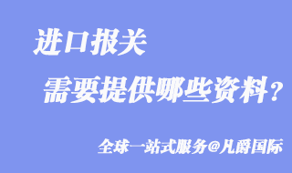 进口报关需要提供什么资料?