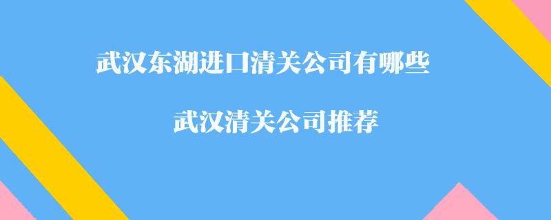 武汉东湖进口清关公司有哪些？武汉清关公司推荐