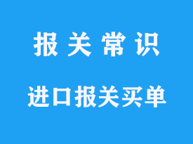 进口报关买单是什么意思