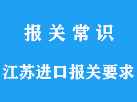 江苏进口报关有哪些要求