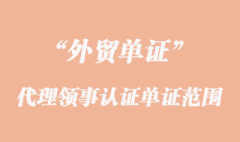 代理领事认证的单证范围要求