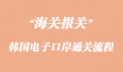 韩国电子口岸通关流程介绍