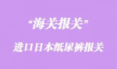 进口日本大王维E纸尿裤报关流程与所需资料