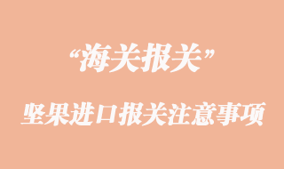 坚果进口报关清关注意事项