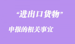 进出口货物申报的相关事宜