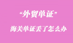 海关单证丢了怎么办？