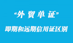 即期信用证和远期信用证的区别