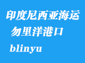 印度尼西亚海运港口：勿里洋（blinyu）港口