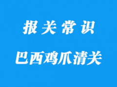 上海食品清关巴西鸡爪进口清关注意事项