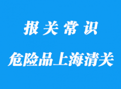 三类危险品上海海运进口清关要点概述