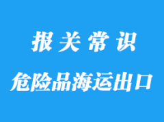 上海危险品海运出口通关流程