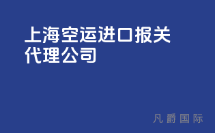 上海空运进口报关代理公司