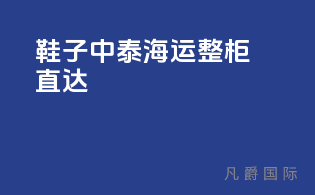 鞋子中泰海运整柜直达